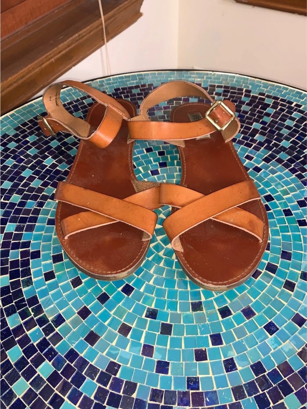 TanAnkle-Strap Sandals